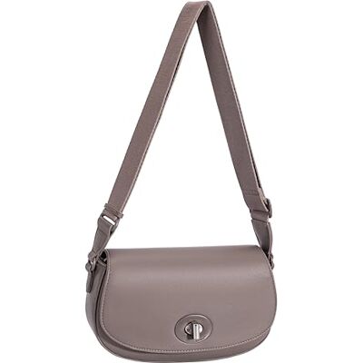 David Jones Paris Sac Bandoulière Femme Sacoche porté travers Similicuir PU Taille Petite Ville Chic Classique Elegant (Fungi) - Publicité David Jones Paris Sac Bandoulière Femme Sacoche porté travers Similicuir PU Taille Petite Ville Chic Classique Elegant (Fungi) - Publicité