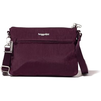 Baggallini Securtex Sac à bandoulière antivol Memento, mûre, Taille unique - Publicité Baggallini Securtex Sac à bandoulière antivol Memento, mûre, Taille unique - Publicité