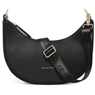 Expatrié Sac Bandoulière Femmes Lea Small Half Moon Bag Sac Banane avec Sangle Réglable Sacoche Demi Lune en Cuir Végétalien Imperméable - Publicité Expatrié Sac Bandoulière Femmes Lea Small Half Moon Bag Sac Banane avec Sangle Réglable Sacoche Demi Lune en Cuir Végétalien Imperméable - Publicité