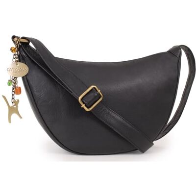 Tigi Collection Handbags Sac Bandoulière Femme Cuir Sac à Main Demi Lune Moyen Bandoulière Réglable Luna Noir - Publicité Tigi Collection Handbags Sac Bandoulière Femme Cuir Sac à Main Demi Lune Moyen Bandoulière Réglable Luna Noir - Publicité