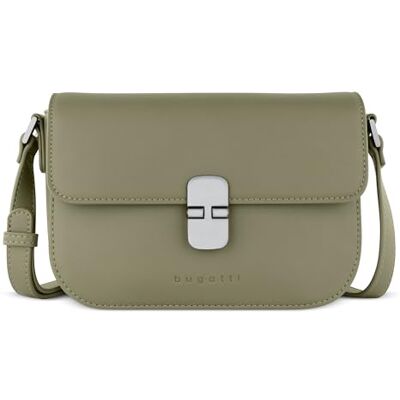 bugatti Nela Sac à bandoulière pour femme, petit sac box en similicuir, pistache - Publicité bugatti Nela Sac à bandoulière pour femme, petit sac box en similicuir, pistache - Publicité