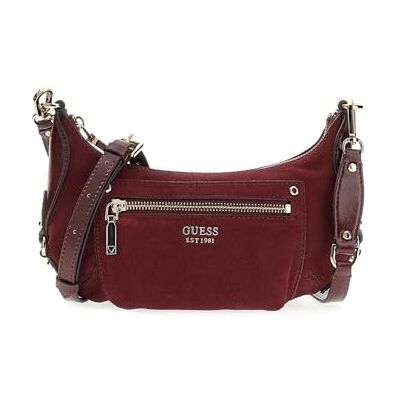 Guess Cuir sac à épaule bandoulière Marsha Mini Crossbody Bag Burgundy rouge foncé - Publicité Guess Cuir sac à épaule bandoulière Marsha Mini Crossbody Bag Burgundy rouge foncé - Publicité