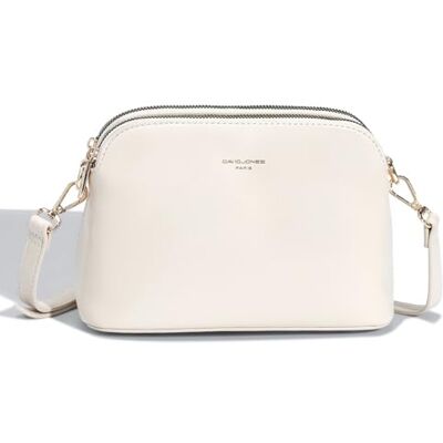 David Jones Petit Sac Bandoulière Femme Sac à Main Chaîne Porté Epaule 3 Zip Poches Compartiments Besace Sacoche Simili Cuir PU Pochette Téléphone Portefeuille Ville Elégant Mode Beige - Publicité David Jones Petit Sac Bandoulière Femme Sac à Main Chaîne Porté Epaule 3 Zip Poches Compartiments Besace Sacoche Simili Cuir PU Pochette Téléphone Portefeuille Ville Elégant Mode Beige - Publicité