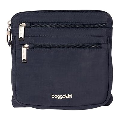 Baggallini Securtex Sac à bandoulière antivol, bleu marine, Taille unique - Publicité Baggallini Securtex Sac à bandoulière antivol, bleu marine, Taille unique - Publicité