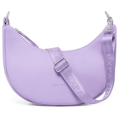 Expatrié Sac Bandoulière Femmes Lea Small Half Moon Bag Sac Banane avec Sangle Réglable Sacoche Demi Lune en Cuir Végétalien Imperméable - Publicité Expatrié Sac Bandoulière Femmes Lea Small Half Moon Bag Sac Banane avec Sangle Réglable Sacoche Demi Lune en Cuir Végétalien Imperméable - Publicité
