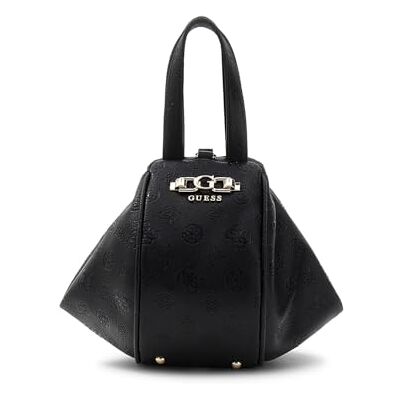 Guess sac à main sac à épaule bandoulière Anise Top Handle Pouch Black Logo noir - Publicité Guess sac à main sac à épaule bandoulière Anise Top Handle Pouch Black Logo noir - Publicité