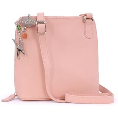 Tigi Collection Handbags Sac Bandoulière Femme Cuir Sac à Main Moyen Avec Bandoulière Réglable Crossbody Bag ELEANOR Rose - Publicité Tigi Collection Handbags Sac Bandoulière Femme Cuir Sac à Main Moyen Avec Bandoulière Réglable Crossbody Bag ELEANOR Rose - Publicité
