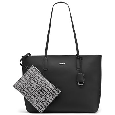 DKNY Femme Saige Ew TZ Tote, Noir et argenté, Rozmiar uniwersalny - Publicité DKNY Femme Saige Ew TZ Tote, Noir et argenté, Rozmiar uniwersalny - Publicité