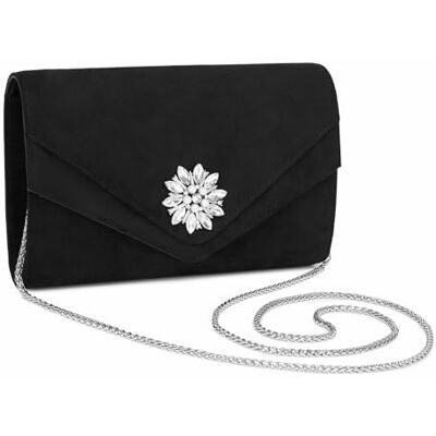 Miss Lulu Femme Pochette et Clutches Sac à Main avec Bandoulière de Chaîne Damen Crossbody bag pour Cérémonie Mariage - Publicité Miss Lulu Femme Pochette et Clutches Sac à Main avec Bandoulière de Chaîne Damen Crossbody bag pour Cérémonie Mariage - Publicité