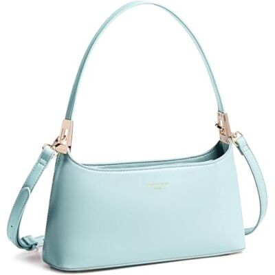 David Jones Sac Porté Epaule Femme Sac à Main Porté Sous Epaule Bras Sac Bandoulière Similicuir PU Rigide Sac de Ville Mode Tendance Elegant pour Téléphone Portefeuille Bleu Clair - Publicité David Jones Sac Porté Epaule Femme Sac à Main Porté Sous Epaule Bras Sac Bandoulière Similicuir PU Rigide Sac de Ville Mode Tendance Elegant pour Téléphone Portefeuille Bleu Clair - Publicité