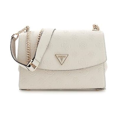 Guess sac à épaule bandoulière Cresidia II Convertible Xbody Flap Bag Cream White Logo écru - Publicité Guess sac à épaule bandoulière Cresidia II Convertible Xbody Flap Bag Cream White Logo écru - Publicité