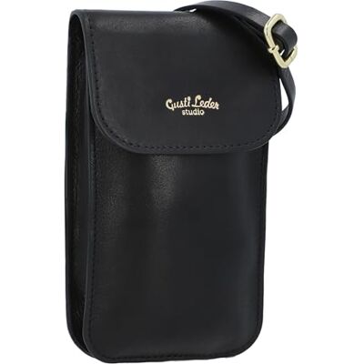Gusti Leder Gusti Sac à bandoulière Silvia Femme Sac à bandoulière en cuir Pochette pour téléphone portable Vintage Noir Cuir - Publicité Gusti Leder Gusti Sac à bandoulière Silvia Femme Sac à bandoulière en cuir Pochette pour téléphone portable Vintage Noir Cuir - Publicité