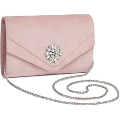 Miss Lulu Pochette femme élégante strass et simili-suede pour mariage,Clutch cérémonie avec chaîne amovible,Sac soirée polyvalent pour fêtes et événements chic - Publicité Miss Lulu Pochette femme élégante strass et simili-suede pour mariage,Clutch cérémonie avec chaîne amovible,Sac soirée polyvalent pour fêtes et événements chic - Publicité