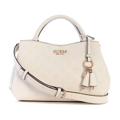 Guess Phoebe Girlfriend Satchel Bag Creme White Logo - Publicité Guess Phoebe Girlfriend Satchel Bag Creme White Logo - Publicité