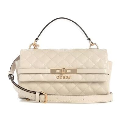 Guess sac à épaule bandoulière sac à main Idra Top Handle Flap Bag Stone écru - Publicité Guess sac à épaule bandoulière sac à main Idra Top Handle Flap Bag Stone écru - Publicité
