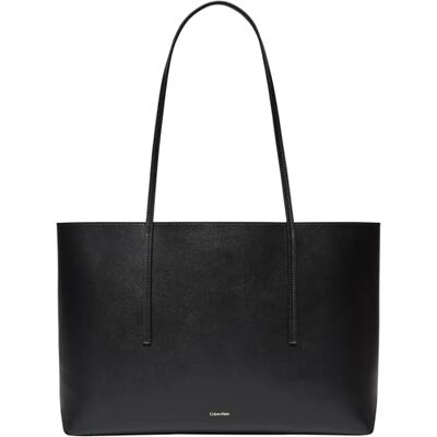 Calvin Klein Cabas Sac Femme Foil Logo Pochette Amovible, Noir (Black/Toasted Coconut), Taille Unique - Publicité Calvin Klein Cabas Sac Femme Foil Logo Pochette Amovible, Noir (Black/Toasted Coconut), Taille Unique - Publicité