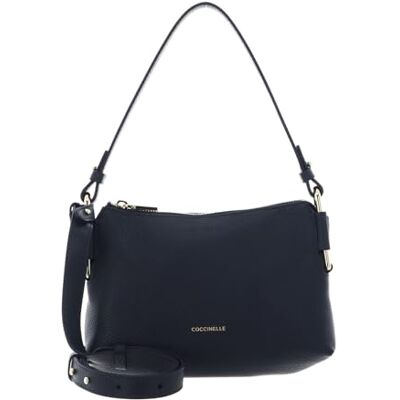 Coccinelle Cuir sac à épaule bandoulière Rebekka Mini Bag Grained Leather Midnight Blue bleu marine - Publicité Coccinelle Cuir sac à épaule bandoulière Rebekka Mini Bag Grained Leather Midnight Blue bleu marine - Publicité