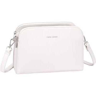 David Jones Sac Bandoulière Femme, Triple Compartiment Zippé, Similicuir Souple, Pochette Ville Compacte, Bandoulière Ajustable et Amovible (Coconut Cream) - Publicité David Jones Sac Bandoulière Femme, Triple Compartiment Zippé, Similicuir Souple, Pochette Ville Compacte, Bandoulière Ajustable et Amovible (Coconut Cream) - Publicité
