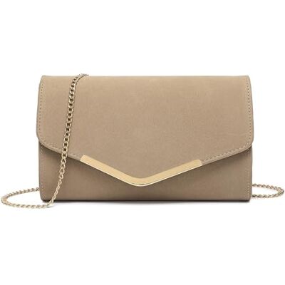 Miss Lulu Sac à Bandoulière de Soirée Pochette Sac à Main avec Chaîne pour Femme - Publicité Miss Lulu Sac à Bandoulière de Soirée Pochette Sac à Main avec Chaîne pour Femme - Publicité