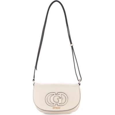 Guess Calebra Mini Convertible Xbody Flap Bag Creme White - Publicité Guess Calebra Mini Convertible Xbody Flap Bag Creme White - Publicité