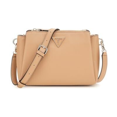 Guess Noelle Triple Compartment Crossbody Bandoulière à trois compartiments pour femme, taille unique, beige, Taille unique - Publicité Guess Noelle Triple Compartment Crossbody Bandoulière à trois compartiments pour femme, taille unique, beige, Taille unique - Publicité