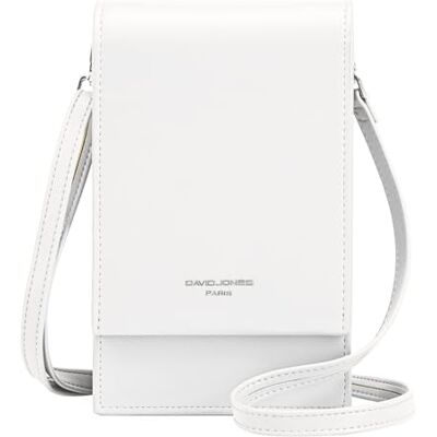 David Jones Sac Bandoulière Téléphone Portable Femme Petit Sac à Main Porté Epaule Mini Pochette Sacoche Elégant Simili Cuir PU Ville Travail Voyage Soirée Blanc - Publicité David Jones Sac Bandoulière Téléphone Portable Femme Petit Sac à Main Porté Epaule Mini Pochette Sacoche Elégant Simili Cuir PU Ville Travail Voyage Soirée Blanc - Publicité