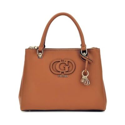 Guess Calebra Status Satchel, Sac, bandoulière Femmes, Cognac, Taille Unique - Publicité Guess Calebra Status Satchel, Sac, bandoulière Femmes, Cognac, Taille Unique - Publicité