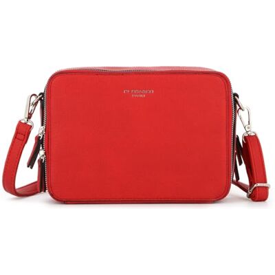 flora & co Sac Caméra Bandoulière Double Zip Entouré Pour Femme Besace Rectangulaire Porté Epaule Crossbody Besace Sacoche Ville Fourre-Tout Similicuir Grainé Chic Mode Rouge - Publicité flora & co Sac Caméra Bandoulière Double Zip Entouré Pour Femme Besace Rectangulaire Porté Epaule Crossbody Besace Sacoche Ville Fourre-Tout Similicuir Grainé Chic Mode Rouge - Publicité