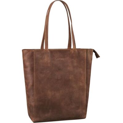 STILORD '' Grand Fourre-Tout Cuir Femme Vintage Sac à Main XXL, Cabas Souple Véritable, Bandoulière, Sacoche Tote Bag Hobo, Couleur:chêne marron - Publicité STILORD '' Grand Fourre-Tout Cuir Femme Vintage Sac à Main XXL, Cabas Souple Véritable, Bandoulière, Sacoche Tote Bag Hobo, Couleur:chêne marron - Publicité
