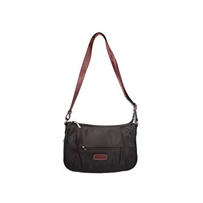 Hexagona Paris Sac porté travers pour Femme Collection DIVERSITE Marron foncé en Nylon Porté Croise Sac a main femme Sac bandoulière Petit Sac Sac à main bandoulière - Publicité Hexagona Paris Sac porté travers pour Femme Collection DIVERSITE Marron foncé en Nylon Porté Croise Sac a main femme Sac bandoulière Petit Sac Sac à main bandoulière - Publicité
