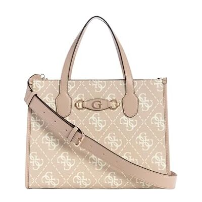 Guess Femmes Izzy Double Compartment Tote Sac de Transport, Logo Sable, Taille Unique - Publicité Guess Femmes Izzy Double Compartment Tote Sac de Transport, Logo Sable, Taille Unique - Publicité