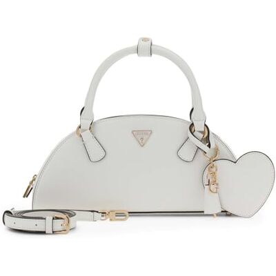 Guess sac à main sac à épaule bandoulière Isobel Dome Satchel White blanc - Publicité Guess sac à main sac à épaule bandoulière Isobel Dome Satchel White blanc - Publicité