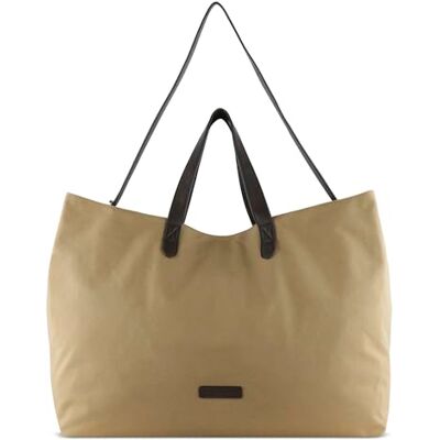 bugatti Finn sac à bandoulière extra-large, fourre-tout en toile et simili-cuir, camel - Publicité bugatti Finn sac à bandoulière extra-large, fourre-tout en toile et simili-cuir, camel - Publicité