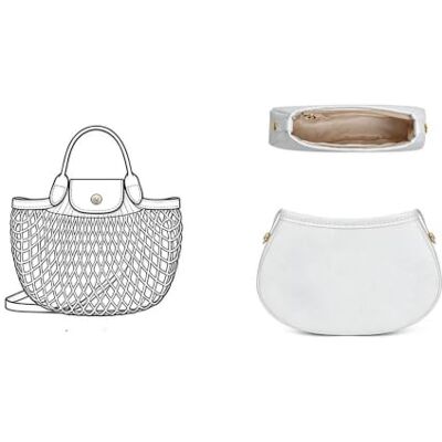 GBZHMCASE Organisateur de Sac à Main pour Longchamp Filet, Doublure de Sac en Filet(Insert Mini White) - Publicité GBZHMCASE Organisateur de Sac à Main pour Longchamp Filet, Doublure de Sac en Filet(Insert Mini White) - Publicité