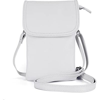 befen Sacs à Bandoulière en Cuir Véritable Femme, Petit Sac à Bandoulière pour Téléphone Portable, Besace Sacoche Messenger Téléphone Portable avec Bandoulière Réglable, Blanc - Publicité befen Sacs à Bandoulière en Cuir Véritable Femme, Petit Sac à Bandoulière pour Téléphone Portable, Besace Sacoche Messenger Téléphone Portable avec Bandoulière Réglable, Blanc - Publicité