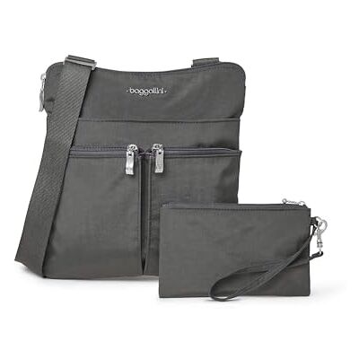 Baggallini Horizon Sac bandoulière, Gris (Charcoal) - Publicité Baggallini Horizon Sac bandoulière, Gris (Charcoal) - Publicité