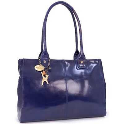 Tigi Collection Handbags Grand Cabas Femme Cuir Sac Fourre Tout Fermeture Éclair Sac de Travail/Sac Porté Épaule KENSINGTON Bleu - Publicité Tigi Collection Handbags Grand Cabas Femme Cuir Sac Fourre Tout Fermeture Éclair Sac de Travail/Sac Porté Épaule KENSINGTON Bleu - Publicité