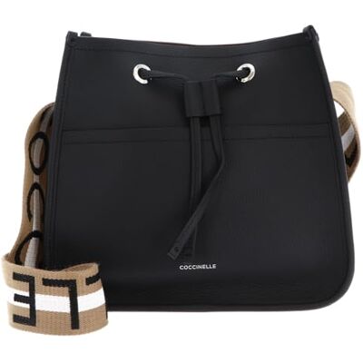 Coccinelle Cuir sac à épaule bandoulière Raquel Crossbody Bag Noir/Cognac - Publicité Coccinelle Cuir sac à épaule bandoulière Raquel Crossbody Bag Noir/Cognac - Publicité