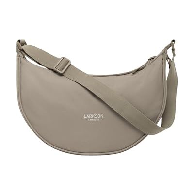 LARKSON Sac Bandoulière Femme & Homme Gris Solveig Medium Sac bandoulière style demi-lune, design moon bag, résistant à l'eau - Publicité LARKSON Sac Bandoulière Femme & Homme Gris Solveig Medium Sac bandoulière style demi-lune, design moon bag, résistant à l'eau - Publicité