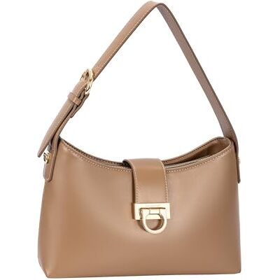 David Jones Sac à main Femme Ville Sac porté épaule Similicuir lisse Taille Moyenne Porté main Soirée Sorties weekends Chic Classique Elégant (Taos Taupe) - Publicité David Jones Sac à main Femme Ville Sac porté épaule Similicuir lisse Taille Moyenne Porté main Soirée Sorties weekends Chic Classique Elégant (Taos Taupe) - Publicité