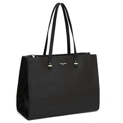 David Jones Sac à Main Cabas Fourre-Tout Femme Grande Taille XL Sac Porté Epaule Cours Lycée Travail Business Format A4 Sac Simili Cuir Shopper Anse Longue Sacoche Ordinateur Noir - Publicité David Jones Sac à Main Cabas Fourre-Tout Femme Grande Taille XL Sac Porté Epaule Cours Lycée Travail Business Format A4 Sac Simili Cuir Shopper Anse Longue Sacoche Ordinateur Noir - Publicité