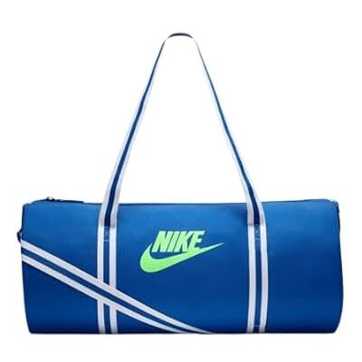 Nike Heritage Sac de sport unisexe rétro/vintage avec double poignées et bandoulière réglable/amovible, taille unique 30 l, bleu roi - Publicité Nike Heritage Sac de sport unisexe rétro/vintage avec double poignées et bandoulière réglable/amovible, taille unique 30 l, bleu roi - Publicité