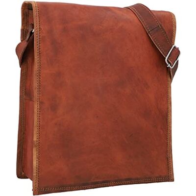 Gusti Leder Gusti Cuir nature Sac à bandoulière „Finn Sacoche à bandoulière pratique vintage Taille Moyenne unisexe en cuir de chèvre Marron M3 - Publicité Gusti Leder Gusti Cuir nature Sac à bandoulière „Finn Sacoche à bandoulière pratique vintage Taille Moyenne unisexe en cuir de chèvre Marron M3 - Publicité