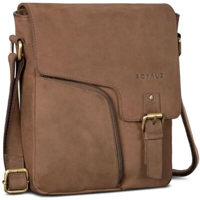 ROYALZ "Denver Sac en Cuir Homme Petit Bandouliere Sac à Main Sacoche en Cuir Épaule Sac Messager Bag Besace Vintage Sac à l'épaule - Publicité ROYALZ "Denver Sac en Cuir Homme Petit Bandouliere Sac à Main Sacoche en Cuir Épaule Sac Messager Bag Besace Vintage Sac à l'épaule - Publicité