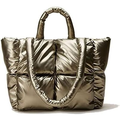 DIE Grand Sac Fourre-tout, Sacs À Main Design De Luxe Chics Et Matelassés En Coton Matelassé Pour Femme, Sac À Bandoulière Doux Pour L'hiver…,Bronze Brillant,Constructive23 - Publicité DIE Grand Sac Fourre-tout, Sacs À Main Design De Luxe Chics Et Matelassés En Coton Matelassé Pour Femme, Sac À Bandoulière Doux Pour L'hiver…,Bronze Brillant,Constructive23 - Publicité