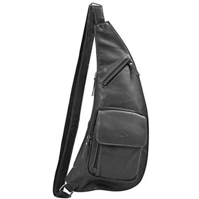 Katana Sac body homme en cuir noir 18.5 x 44 x 5 cm Noir - Publicité Katana Sac body homme en cuir noir 18.5 x 44 x 5 cm Noir - Publicité