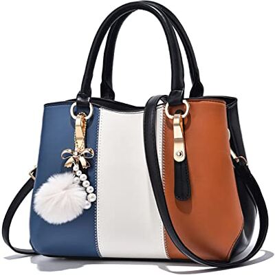 NICOLE & DORIS Sac à Main Mode Sac Bandoulière Femmes Sac Fourre Tout Multicolore Sac Tote PU Cuir Sac Crossbody Shopping Bag Noir - Publicité NICOLE & DORIS Sac à Main Mode Sac Bandoulière Femmes Sac Fourre Tout Multicolore Sac Tote PU Cuir Sac Crossbody Shopping Bag Noir - Publicité