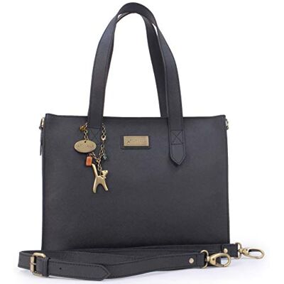 Tigi Collection Handbags Grand Cabas Femme Cuir Sac Fourre Tout Fermeture Éclair Sac Porté Épaule Bandoulière Détachable Noir - Publicité Tigi Collection Handbags Grand Cabas Femme Cuir Sac Fourre Tout Fermeture Éclair Sac Porté Épaule Bandoulière Détachable Noir - Publicité
