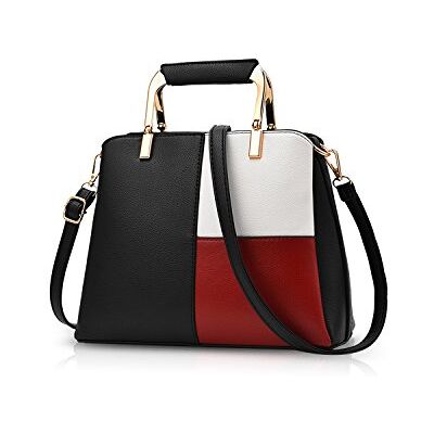 NICOLE & DORIS NICOLE&DORIS Femmes Sacs à Bandoulière Simple Sac à Bandoulière Crossbody Messenger Bag Fourre Tout Satchel pour Lady PU Leather Noir - Publicité NICOLE & DORIS NICOLE&DORIS Femmes Sacs à Bandoulière Simple Sac à Bandoulière Crossbody Messenger Bag Fourre Tout Satchel pour Lady PU Leather Noir - Publicité