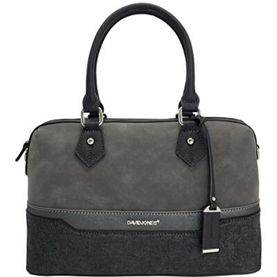 David Jones Sac à Main Polochon Bowling Femme Sac Multicolore à Bandes Cuir PU Nubuck Paillette Cabas Fourre-Tout Porté Epaule Bandoulière Sac Ville Chic Elegant Mode Dame Fille Gris - Publicité David Jones Sac à Main Polochon Bowling Femme Sac Multicolore à Bandes Cuir PU Nubuck Paillette Cabas Fourre-Tout Porté Epaule Bandoulière Sac Ville Chic Elegant Mode Dame Fille Gris - Publicité